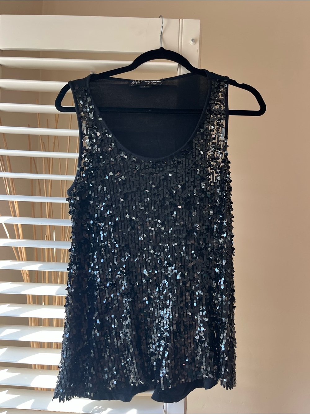 Black Sequin Tank top (or mini dress on a shorter person)